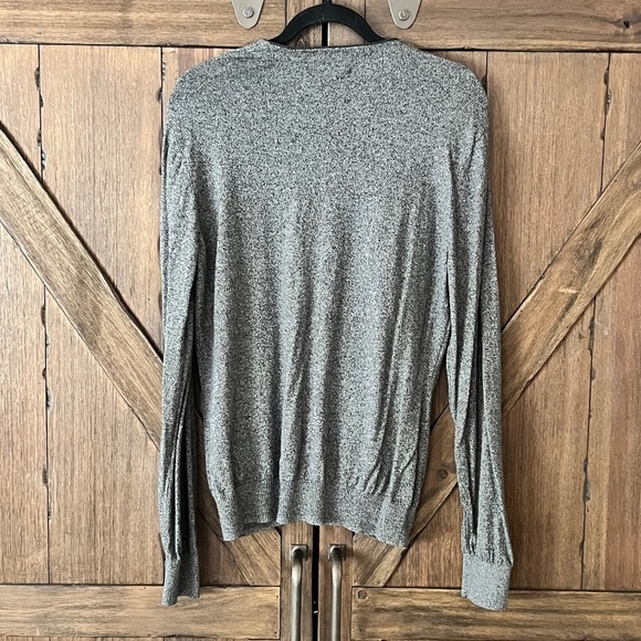 Original Penguin 100% Pima Cotton Heathered Grey Button Up Cardigan Sz Large - Picture 3 of 5